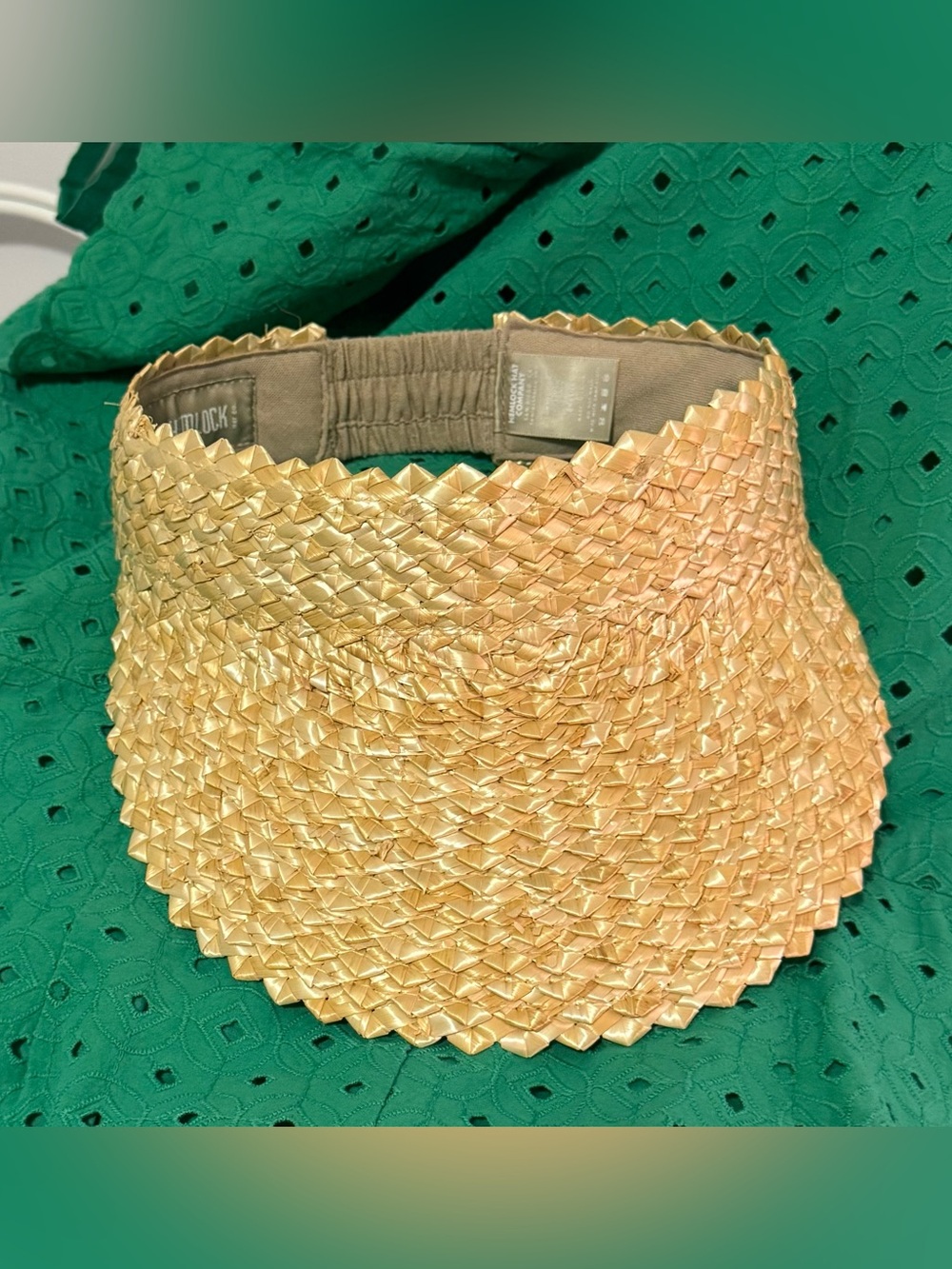 Woven Straw Sun Visor - Natural